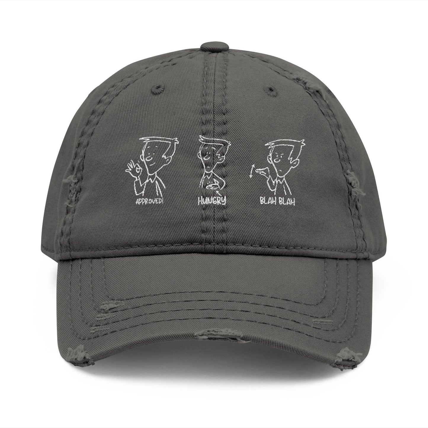 Distressed Embroidered Dad Hat — The Italian Project Logo