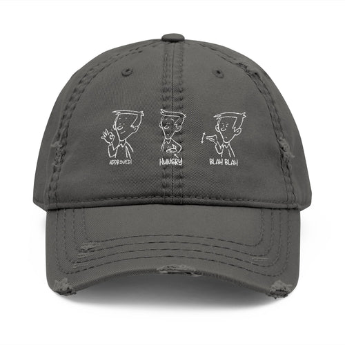 Distressed Embroidered Dad Hat — The Italian Project Logo